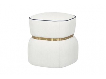 Round Fabric Footstool