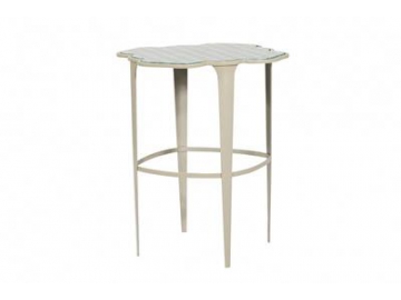 Glass Top Metal Side Table