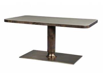 Modern Wood Metal Dining Table