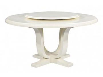 Round Birch Wood Dining Table