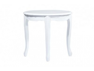 White Round Wood Dining Table