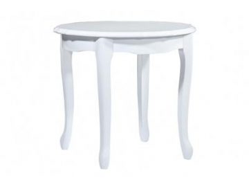 White Round Wood Dining Table