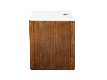Marble Top Wood Nightstand