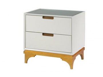2-Drawer Wood Nightstand