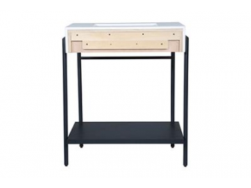 Metal Frame Quartz Wash Basin Cabinet