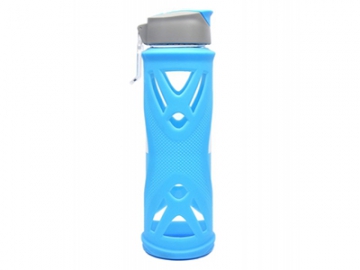 Glass Water Bottle with Silicone Cover