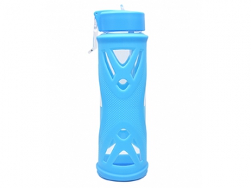 Glass Water Bottle with Silicone Cover