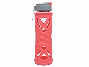 Glass Water Bottle with Silicone Cover