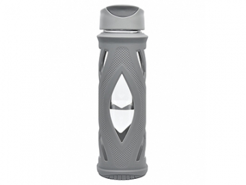 Glass Water Bottle with Silicone Cover