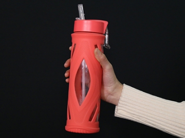 Glass Water Bottle with Silicone Cover