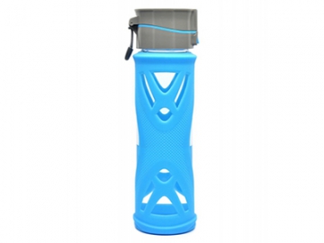 Glass Water Bottle with Silicone Cover