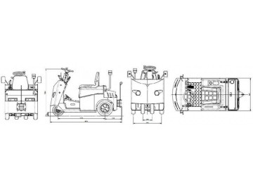 4,000kg Electric Tugger