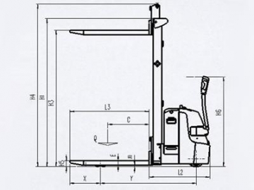 XEB 1,500kg Electric Lift Stacker