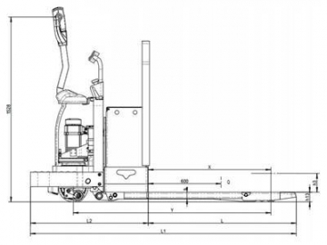 3,600kg Capacity Electric Powered Pallet Jack Truck