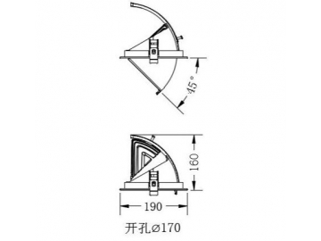 H Series LED Downlight, LED Gimbal Downlight