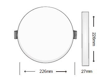 LED Frameless round panel light with motion sensor