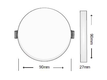 LED Frameless round panel light with motion sensor