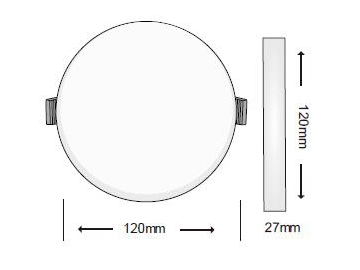 LED Frameless round panel light with motion sensor