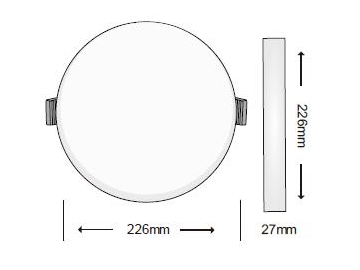 LED Panel Light, Frameless LED Round Panel Light