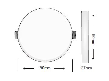 LED Panel Light, Frameless LED Round Panel Light