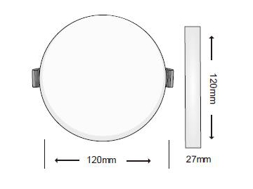 LED Panel Light, Frameless LED Round Panel Light