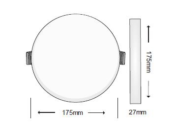 LED Panel Light, Frameless LED Round Panel Light
