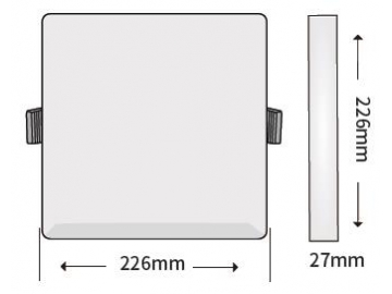 LED Panel Light, LED Frameless Square Panel Light with Motion Sensor