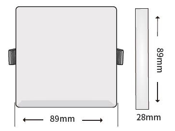 LED Panel Light, LED Frameless Square Panel Light with Motion Sensor