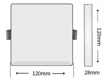 LED Panel Light, LED Frameless Square Panel Light with Motion Sensor