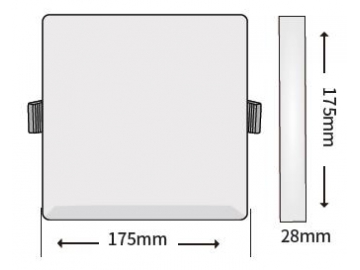 LED Panel Light, LED Frameless Square Panel Light with Motion Sensor