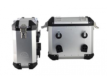 Cosmo-P1 Motorcycle Pannier System  (Includes aluminum side cases, pannier rack)