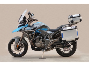 Cosmo-P1 Motorcycle Pannier System  (Includes aluminum side cases, pannier rack)