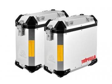 Cosmo-P1 Motorcycle Pannier System  (Includes aluminum side cases, pannier rack)