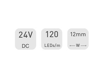 D1120RGB 24V 12mm  Dimmable RGB LED Light Strip