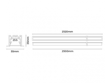 LE5535  Linear Recessed LED Light Fixture