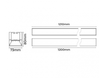 LS70  Indoor LED Lighting Fixture, LED Strip Light Aluminum Profile