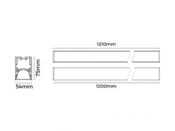 LS50   Indoor LED Light Fixture, LED Strip Light Aluminum Profile