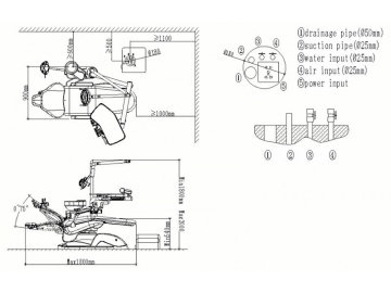 A800-KIS Pediatric Dental Chair  (children dental unit with cartoon fish operating unit)