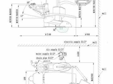 A6600 Dental Chair Unit  (comfort dental chair, handpiece, endoscope, LED light)