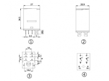 NNC68AZL-2Z Electromagnetic Relay (JQX-13F-2Z Relay Switch)