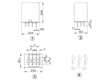 NNC68X-3Z Electromagnetic Relay (HH53P Mini Relay Switch)