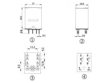 NNC68BVL Electromagnetic Relay (HH52P, HH53P, HH54P Relay Switch)