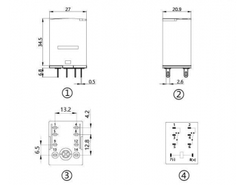 NNC68BZL Electromagnetic Relay (HH52P, HH53P, HH54P Relay Switch)