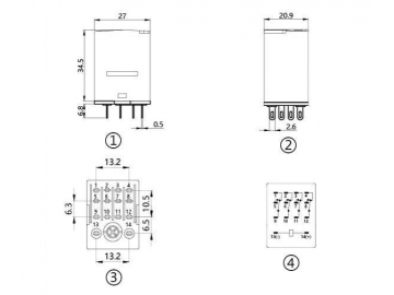 NNC68BZL-4Z Electromagnetic Relay (HH54P Relay Switch)