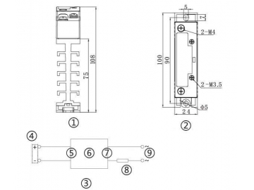 CAG6-1/032F-38 DC-AC 10-15A Single Phase Solid State Relay