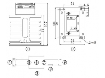 CAG6-1/032F-38 DC-AC 40A Single Phase Solid State Relay