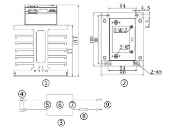 CAG6-1/250F-38 AC-AC 40A Single Phase Solid State Relay