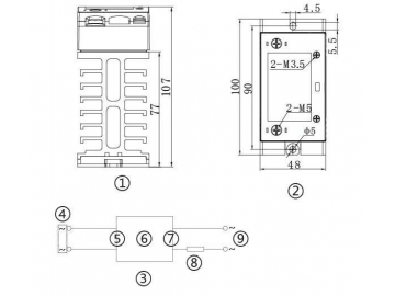 CAG6-1/250F-38 AC-AC 20-30A Single Phase Solid State Relay