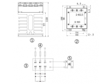 CAG6-3/250F-38 10-15A Three Phase Solid State Relay