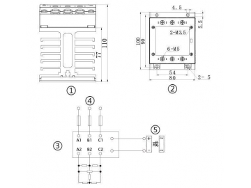 CAG6-3/032F-38 10-15A Three Phase Solid State Relay